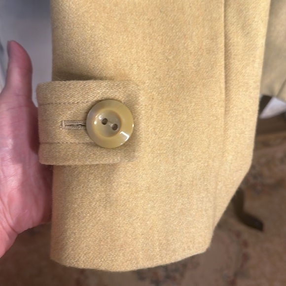 Mossimo Wool Blend Collarless Double Breasted Dusty Mustard Jacket Size XXL - Picture 7 of 15